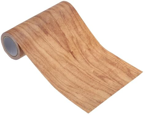 PATIKIL 120mmx4,57m Klebefolie Holzoptik Bordüre Selbstklebend Reparatur Klebeband Holzoptik Klebetapete, Kastanienahorn Holzfolie Selbstklebend Möbelfolie Holzoptik Tapete für Böden Tisch