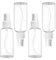MtnLaur Flacon Vaporisateur 4PCS 50ml, Vaporisateur Plastique Mini à Brouillard Fin, Flacon Parfum Vide Rechargeable Réutilisable, Atomiseur Transparent Flacon, pour Voyages et Sorties (50ml * 4pcs)