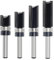 AKYLIN Lot de 4 Fraises à Copier Bois à Tige de 6 mm, Dotées de Roulements à Billes, Outil de Coupe Professionnel pour Routeur, Pour Bois