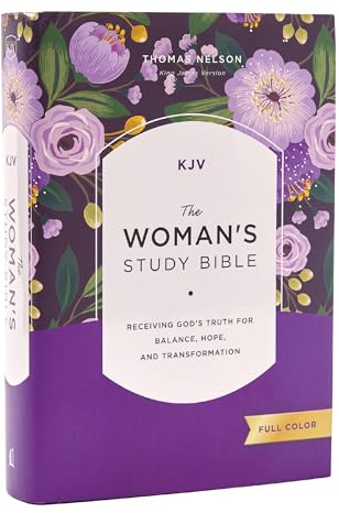 KJV, The Woman's Study Bible, Hardcover, Red Letter, Full-Color Edition, Comfort Print: Receiving God's Truth for Balance, Hope, and Transformation