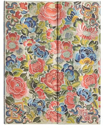 Pear Garden (Peking Opera Embroidery) Ultra Lined Hardcover Journal: Hardcover, Wrap Closure, 120 gsm, ribbon marker, memento pouch