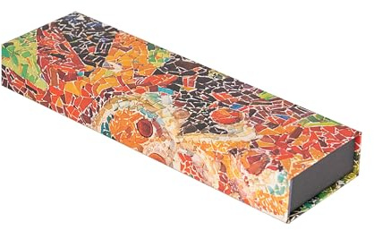 Gaudi’s Sun (Gaudi’s Mosaics) Pencil Case (Wrap Closure)
