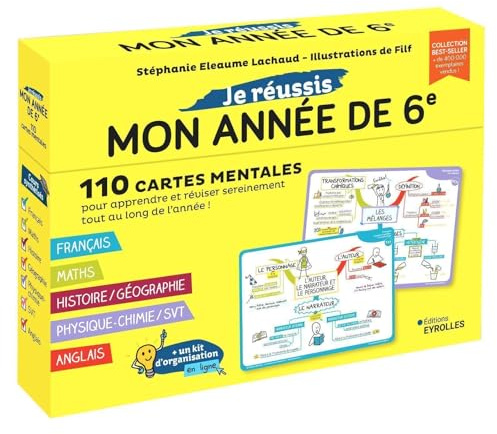 Je réussis mon année de 6e: 110 cartes mentales pour apprendre et réviser sereinement tout au long de l'année !