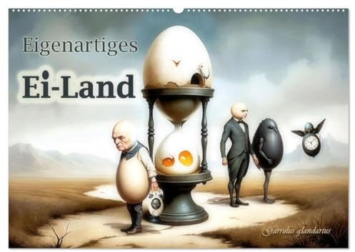 Eigenartiges Ei-Land (Wandkalender 2026 DIN A2 quer), CALVENDO Monatskalender: Bizarre, surrealistische Bilderwelten. (CALVENDO Kunst)