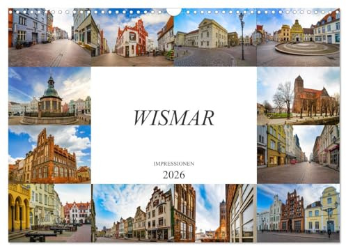 Wismar Impressionen (Wandkalender 2026 DIN A3 quer), CALVENDO Monatskalender: Die Hansestadt Wismar in zwölf einmaligen Bildern (CALVENDO Orte)