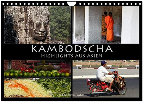 Kambodscha - Highlights aus Asien 2026 (Wandkalender 2026 DIN A4 quer), CALVENDO Monatskalender: Uralte Khmer-Tempel und der farbige Alltag in Kambodscha. (CALVENDO Orte)