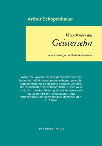 Über das Geistersehen: aus Parerga und Paralipomena