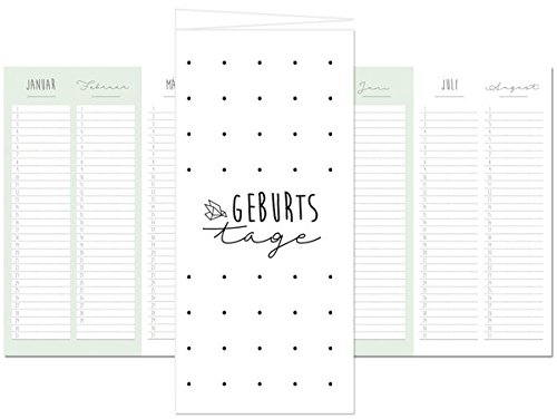 Geburtstagskalender mit Geburtstagskarte, feines Design!: Diesen zeitlosen Geburtstagskalender kann man jedes Jahr verwenden.