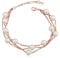 Crystalline Azuria Donna 18ct Placcato Oro Rosa Bracciale con Perla simulata Bianca 20 cm