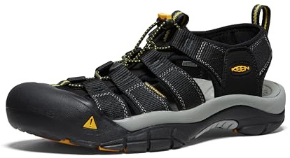 KEEN Men's Newport H2 Closed Toe Water Sandals, Black, 16