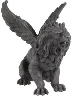 6.5 Inch Resin Medieval Winged Lion Gargoyle Statue Figurine