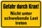 LEMAX® Hinweisschild, Gefahr durch Kran! Nicht unter schwebende Last treten, 200x300mm Alu geprägt