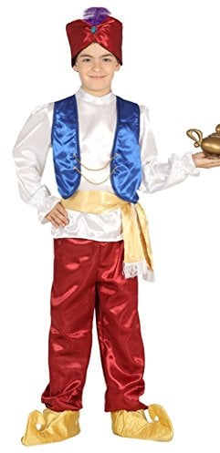 Fiestas GUiRCA Arabischer Prinz Kostüm Kinder - Alter 5-6 Jah.- Mächtiger Sultan Kostüm Jungen Orient Kostüm, Indischer König Kostüm Jungen Karneval, Wunderlampe Araber Kostüm Fasching, Halloween