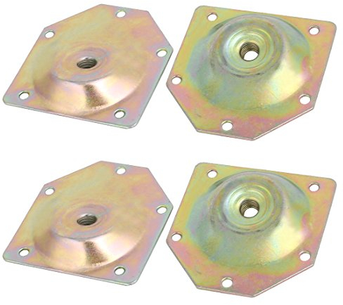 sourcing map 4stk 70mmx67mmx1,2mm Zink Verzinkte Tischbein Montage Platten Bronzeton DE de