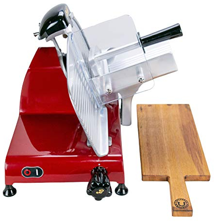 Palatina Werkstatt ® Bundle Berkel Red Line 250 Profi-Aufschnittmaschine/Allesschneider | Rot | mit integriertem Schleifapparat | inkl. Servierbrett aus Fassdauben VK: 1119,- €, Modell: 2022