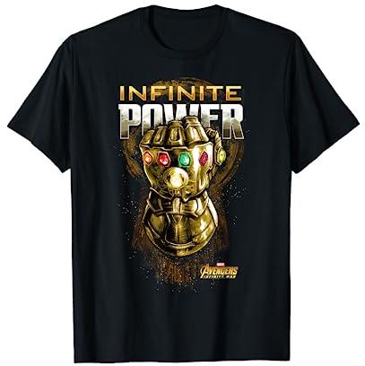 Marvel Avengers Infinity War Gold Gauntlet Graphic T-Shirt T-Shirt