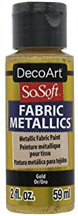 Deco Art Fabric Acrlic, Gold, One Size