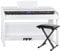 FunKey DP-2688A WH Digitalpiano Set - 88 anschlagsdynamische Tasten - Hammermechanik - 128-fach polyphon - 360 Sounds - 160 Styles - Spar-Set inkl. Keyboardbank - weiß Hochglanz