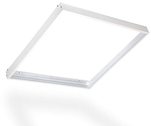 Popp® Kit de Superficie para Panel 60x60 con Marco blanco Fabricado en Aluminio, Kit para Techos - Accesorios Led *Panel NO incluido(60x60cm)