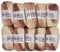 10 x 50g Strickwolle YarnArt Jeans Crazy mit 55% Baumwolle, 500 Gramm Wolle mit Farbverlauf mehrfarbig (braun beige 8201)