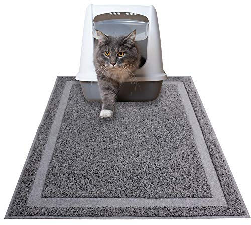 Pet Prime Cat Litter Mat 90 x 60 cm Litter Trapping Mat Non-slip Cat litter Mat Jumbo Litter Box Mat with Scatter Control - Soft on Kitty Paws Large
