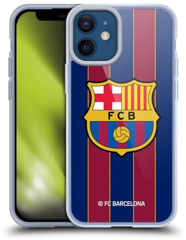 Head Case Designs Licenciado Oficialmente FC Barcelona Casa 2020/21 Kit de Cresta Caso Funda de Gel Suave Compatible con Apple iPhone 12 Mini