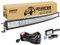 RIGIDON Gebogene Led lichtleiste kfz mit 12v kabelbaum kit, 42 Zoll 105cm 540W Offroad Beleuchtung Led bar für Auto SUV ATV, UTV, LKW 4x4, Fahrzeuge, 6000K Weiß led arbeitsscheinwerfer