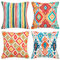 HomeStilez Boho Kissenbezüge Dekorative Kissenhülle Vintage Square Deko Sofa Kissenbezug für Sofa Couch Auto Schlafzimmer Wohnzimmer 4 Stück 45x45 cm