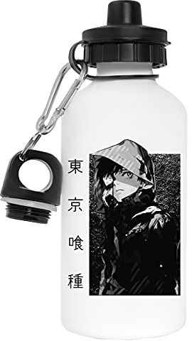 Kaneki Ken Bouteille d'eau Blanc Aluminium Réutilisable Water Bottle White Reusable