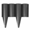 Grey Lawn Edging Border Palisade - 2.5 metres / 8.2 ft Long - Garden Fencing with Wood Log Texture and Ground Stakes for Landscaping, Flower Beds, Patio, Lawn, Pavement Edge