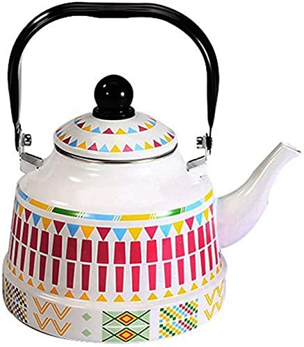 ZHANGDONG Bouilloire INOX Bouilloire sifflante Bouilloire Vintage kitchenaid Théières Traditionnelles en émail rétro 1.5L/2L/2.5L, Plaque de Cuisson, Chaleur Rapide et Uniforme. Poêles adap