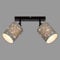 BRILONER Leuchten - Spotleuchte, Deckenspot mit Sterneneffekt, Deckenleuchte, Spotköpfe dreh- und schwenkbar, 2x E27. je max. 25 Watt, Grau-Schwarz, 285x130x155mm (max.259mm) (LxBxH)