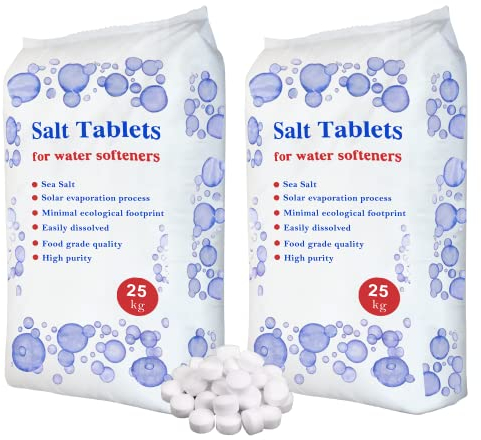 HSD 25 Kg Salt Tablets Water Softener Food Grade Compatible to All Water Softner Machines Food Grade 100% Genuine British Salt Tablet Of Premium Quality Best For Laundry Kitchen Dish Washing (2)