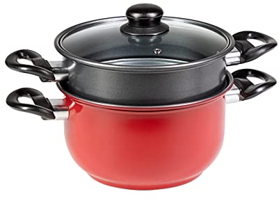 Di.Mo Casa Collection Kochtopf-Set, 4-teilig, Grau/Rot
