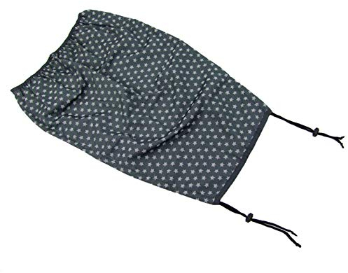 BAMBINIWELT Universal Sonnensegel für Kinderwagen Babywanne reißfester Sonnenschutz mit UV Schutz Beschichtung 50+ Sonnenschutz Sonnendach für Buggy Jogger STERNE (Sterne dunkelgrau)