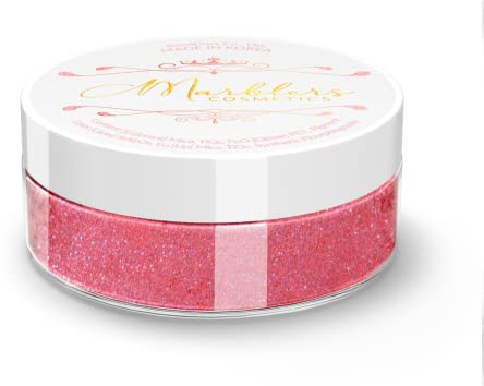 MARBLERS Cosmetic Grade Glittery Mica Powder [Peachy Punk] 0.14oz (4g) | Glica | Non-Toxic | Vegan | Cruelty-Free | Eyeshadow, Nail Polish, Nail Art | Festival, Rave & Party Makeup | Body & Face