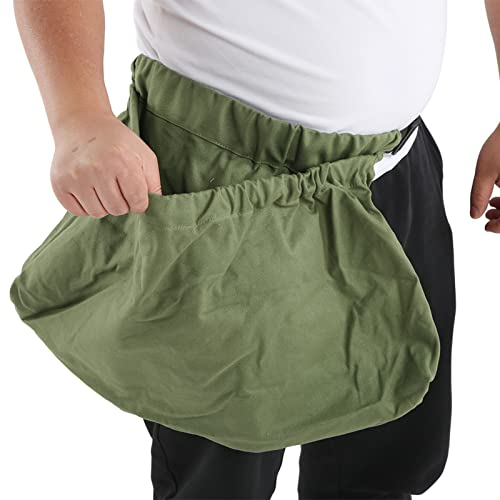 SOONHUA Futterbeutel, Pilzbeutel, Taillenmontage, Oxford-Stoff, faltbar, waschbar, wiederverwendbar, Obstaufbewahrungstasche für Blumen, Pilze, Futtersuche, grün, One Size, Taille