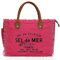 CLA Bags Sel De Mer Handtasche aus recyceltem Segeltuch und Rindsleder, recyceltes Segeltuch und Rindsleder, Pink, Handtasche