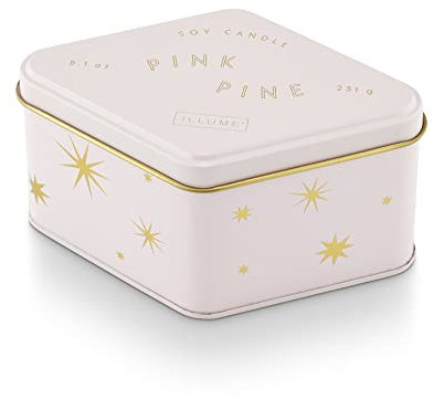 Illume Mini-Kerze aus Zinn, rosa Kiefer