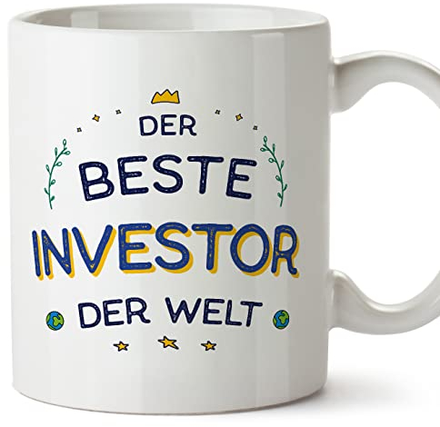 Mugffins Tassen/Becher mit Spruch für INVESTOR - Auf Deutsch - Beste der Welt - 11 oz / 330 ml - originelles und lustiges Geschenk Mitarbeiter