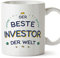 Mugffins Tassen/Becher mit Spruch für INVESTOR - Auf Deutsch - Beste der Welt - 11 oz / 330 ml - originelles und lustiges Geschenk Mitarbeiter