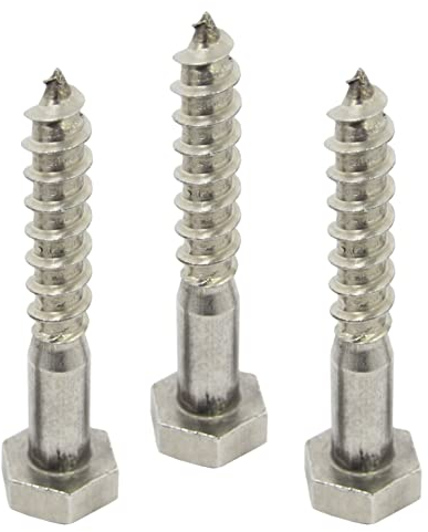 10 Stück Sechskant Holzschrauben 5 x 80 mm DIN 571 Edelstahl A2 - Schlüsselschrauben Wiener Schrauben Holzschrauben Rostfrei V2A I DIOS24®