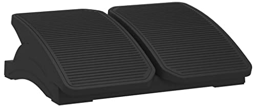 vidaXL Fußstütze Fußhocker Fußablage Fußbank Ergonomisch Höhenverstellbar Fußauflage mit Massagefläche für Büro Schwarz 43,5x32,5x10,5cm