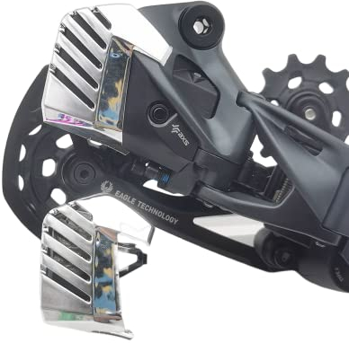 ALLTOO Batterieschutz für Sram AXS Eagle /XX1/X01 AXS Umwerfer Batteriedeckel aus Verbundwerkstoff in Silberry