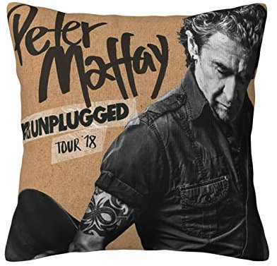 Peter German Maffay Kissenbezug, 45,7 x 45,7 cm, Bauernhaus, dekorativer Kissenbezug, quadratisch, weich