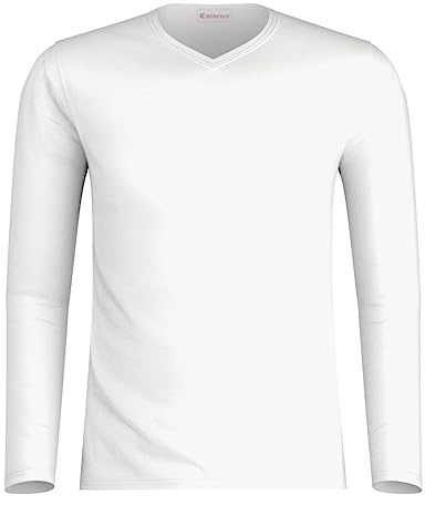 Eminence – T-Shirt Col V Homme – Manches Longues – 100% Coton – Confort Premium – Invisible - Label Oeko-TEX® Standard 100