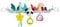 Fehn Kinderwagekette Panda Baby Mobile - Babymobile Kette mit süßen Figuren - Babyspielzeug zum flexiblen Aufhängen - Kinderwagen Spielzeug für Babys und Kleinkinder ab 0+ Monaten