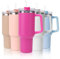mebiusyhc 40oz Stainless Steel Vacuum Insulated Cup Double Wall Travel Flask Car Coffee Mug Tumbler with Straw with Handle for Hot Iced Coffee