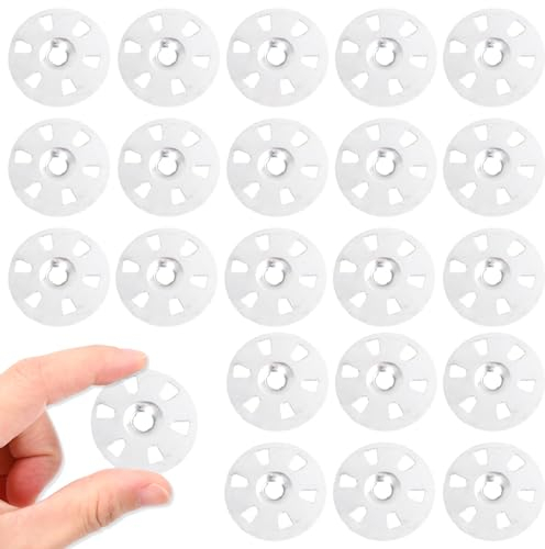 100 Pièces Rondelles de Fixation Faciles à Fixer Rondelles pour Support de Carrelage 35mm Rondelle Plate de Carrelage Rond Rondelles de Fixation pour Plaque de Plâtre Extrudée