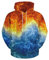 SARA NELL Unisex Erwachsene Cool Hoodie Sweatshirt Fire and Ice Pullover Kapuzenpullover Sweatshirt für Männer Frauen, Feuer und Eis, Large